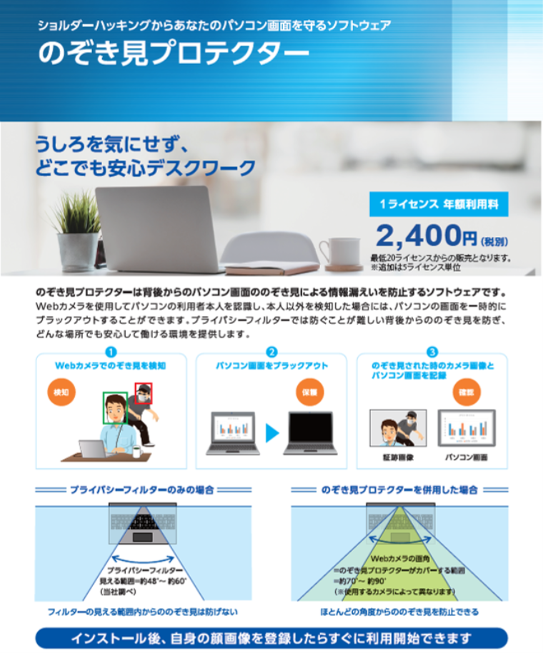 のぞき見プロテクター 年額ライセンス