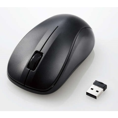 【M-K6DRKBK/RS】簡易包装 無線IRマウス(Mサイズ･ブラック)